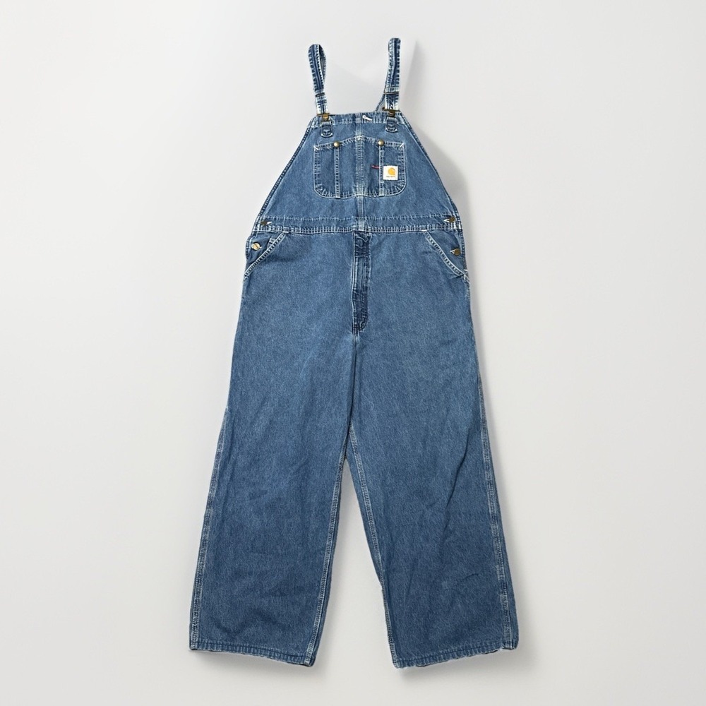Vintage Carhartt Bib Overalls Men's Size 42x30 90s Y2K Medium Wash